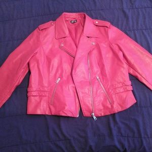 Project Runway Red biker jacket